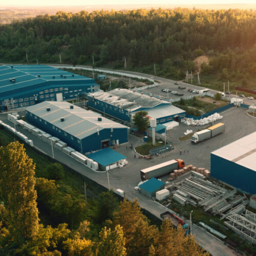 Aerial photo of warehouse storage - M&N Insurance Service